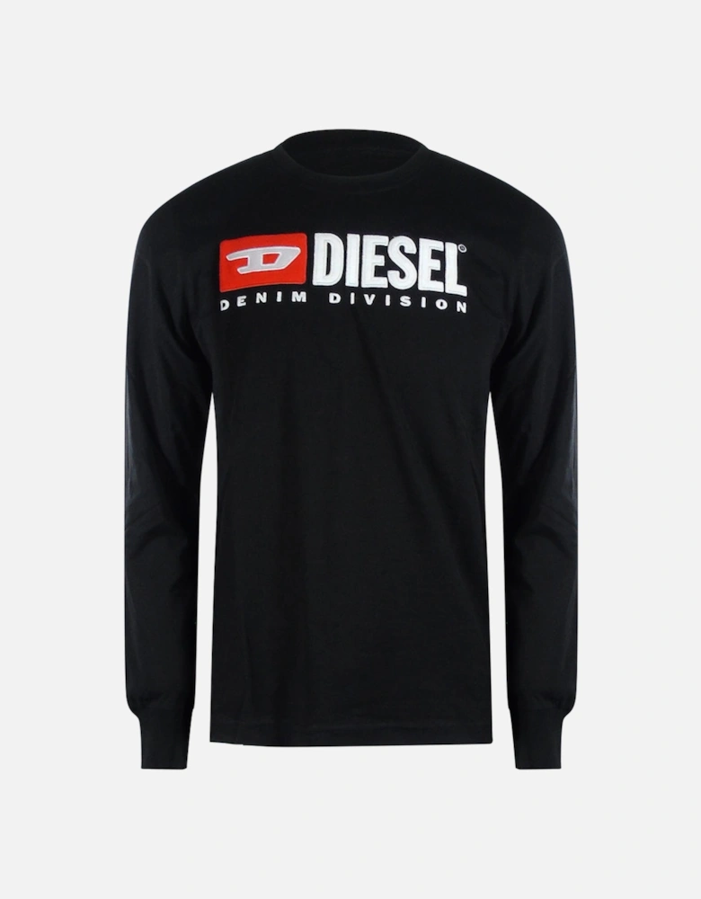 Denim Division Logo Long Sleeve Black T-Shirt