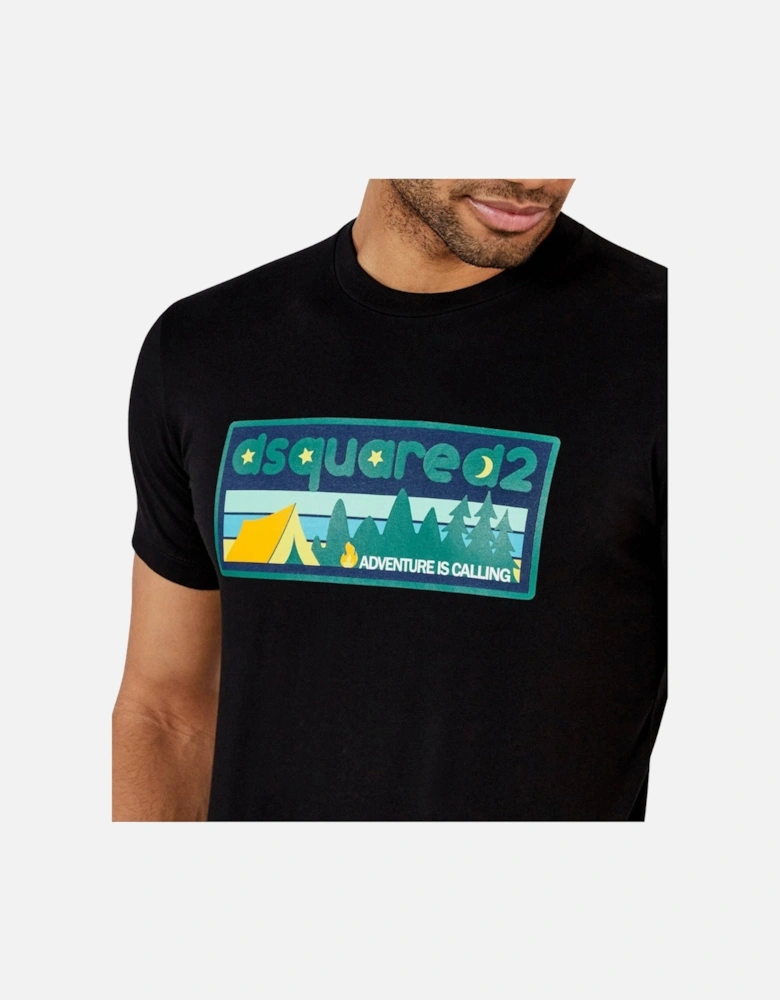 Adventure Is Calling Black T-Shirt