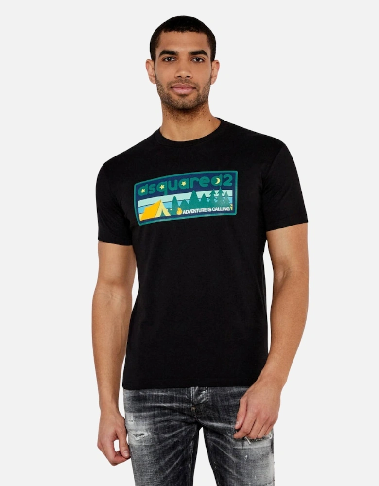 Adventure Is Calling Black T-Shirt