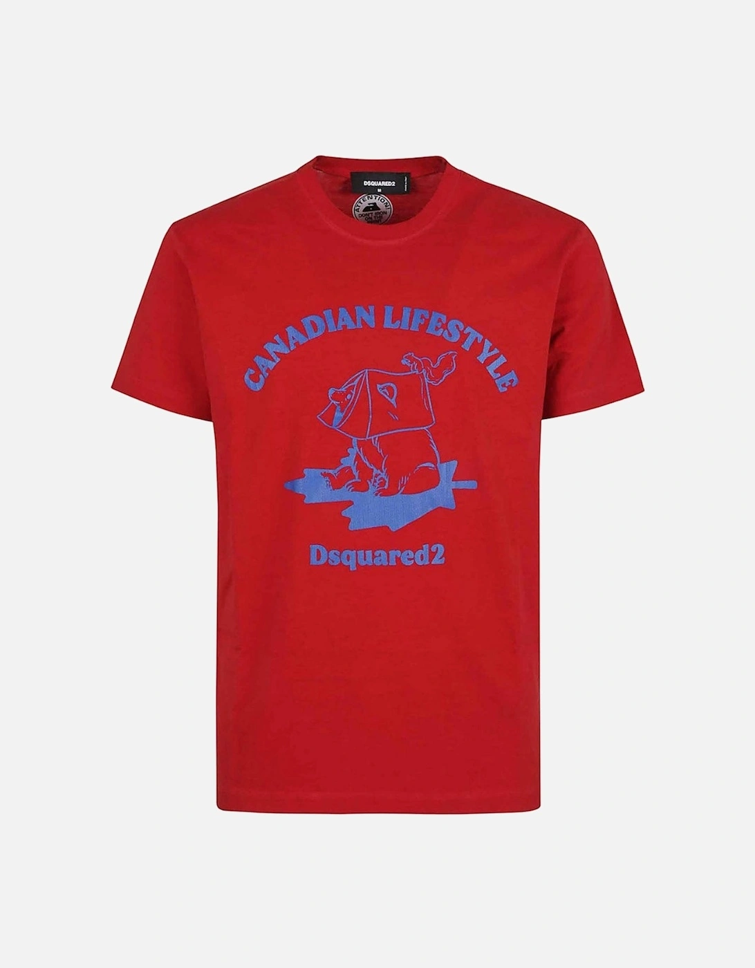 Canadian Lifestyle Bear Design Red T-Shirt, 4 of 3