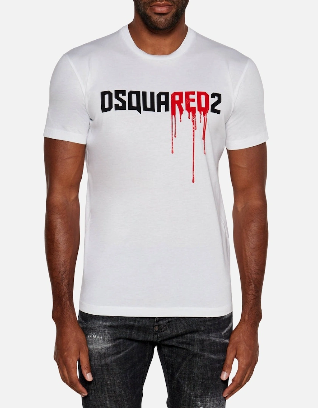 Dripping Logo White T-Shirt