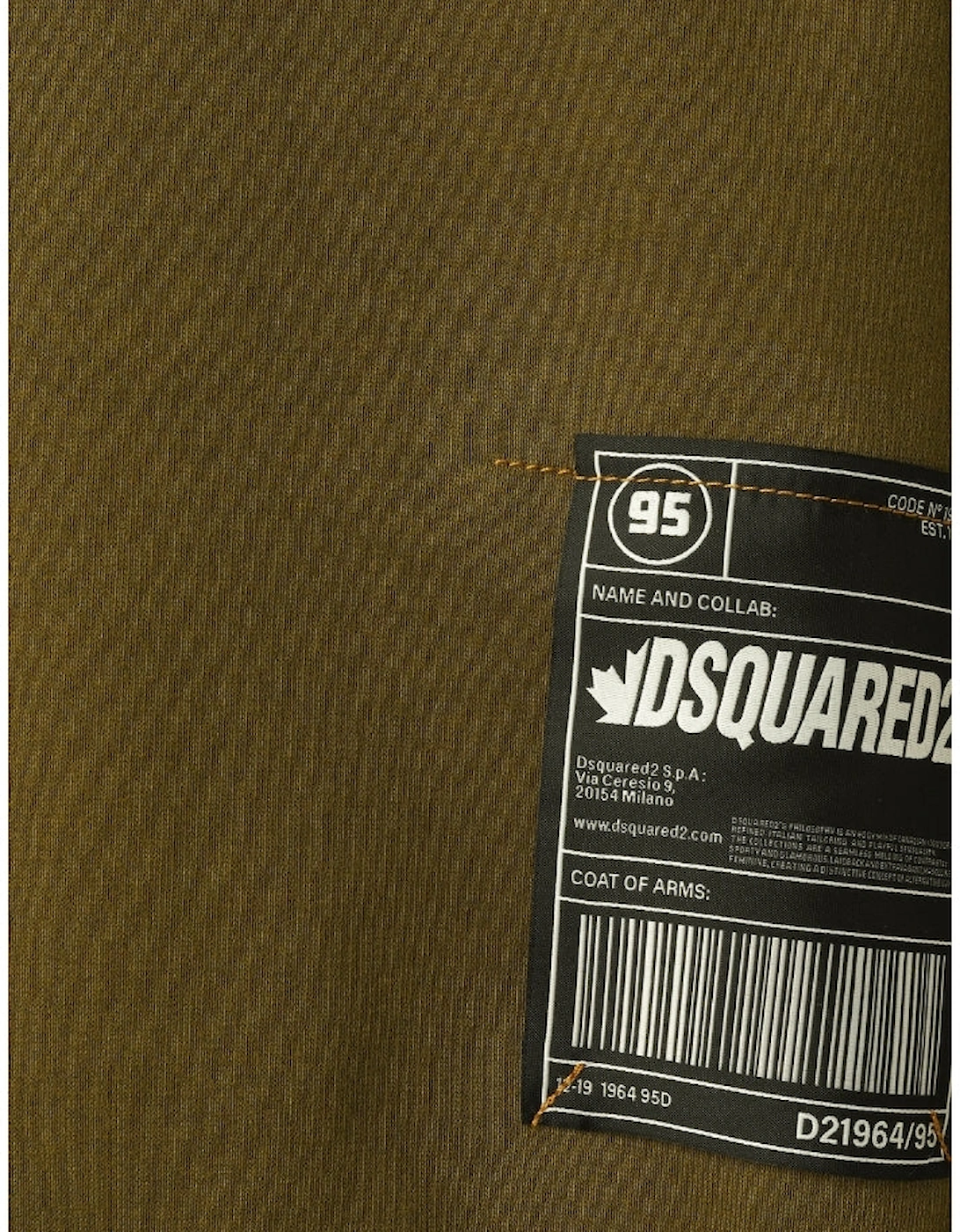 Patch Design Relaxed Fit Military Green Hoodie