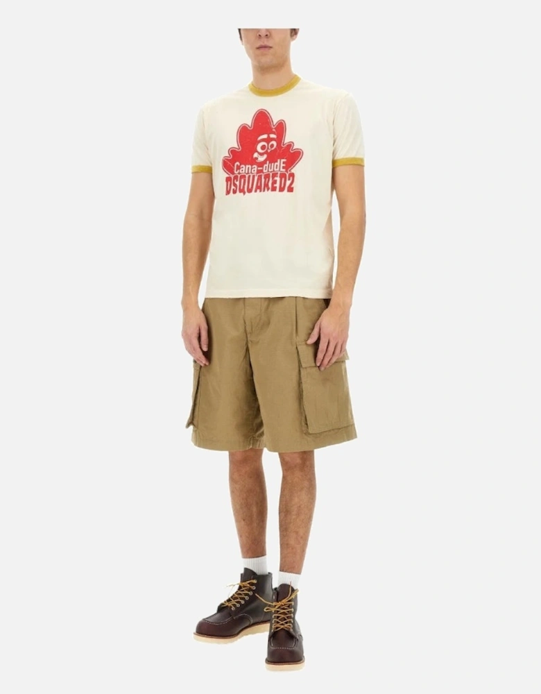 Cana-dude Logo Milk T-Shirt