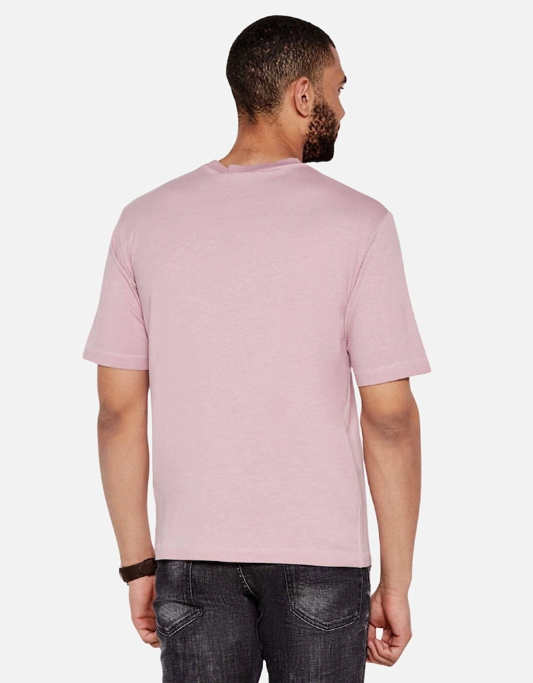 Best Fade Loose Fit Cartoon Logo T-Shirt Dusty Antic Rose