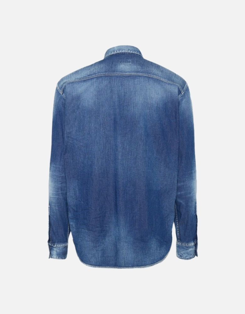 Relax Dan Worker Pocket Shirt Navy Blue