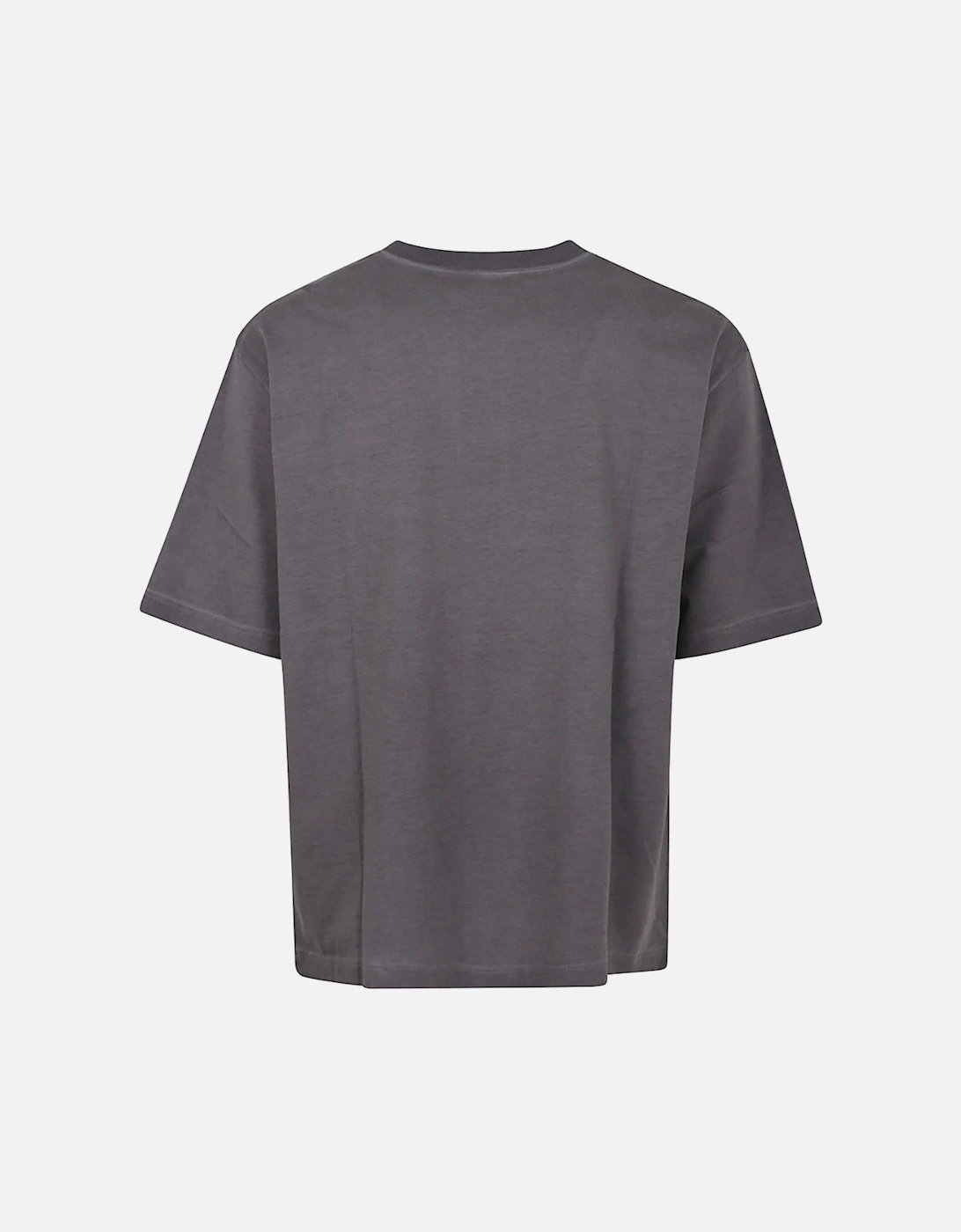 Best Fade Loose Fit Cartoon Logo T-Shirt Charcoal Grey