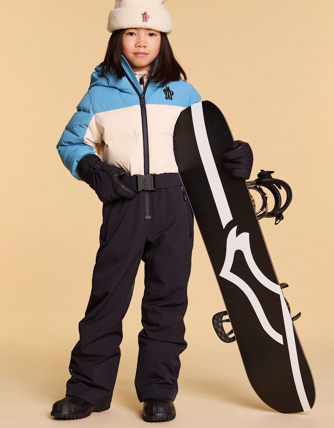 Enfant Kids Grenoble Down Padded Ski Suit in Blue