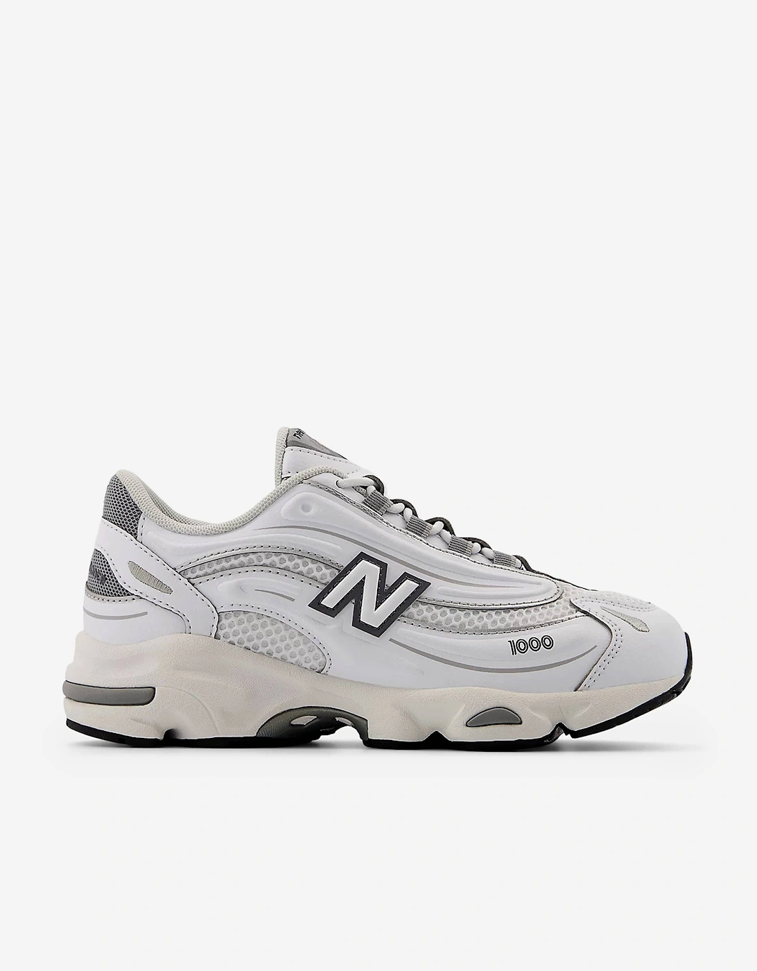 New Balance New Balance Kids 1000 Bungee Lace Trainers in White