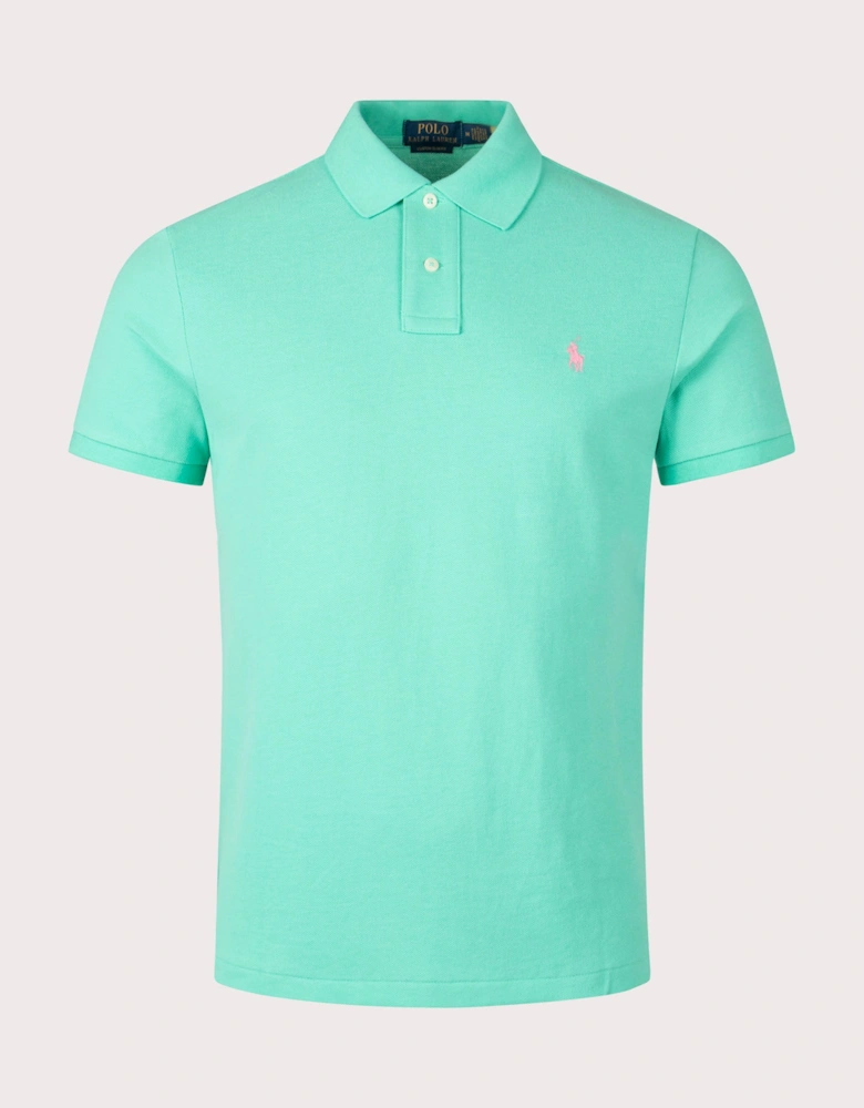 Custom Slim Fit Mesh Polo Shirt