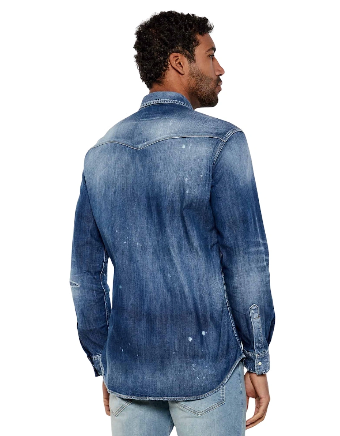 Cool Guy Western Shirt Navy Blue