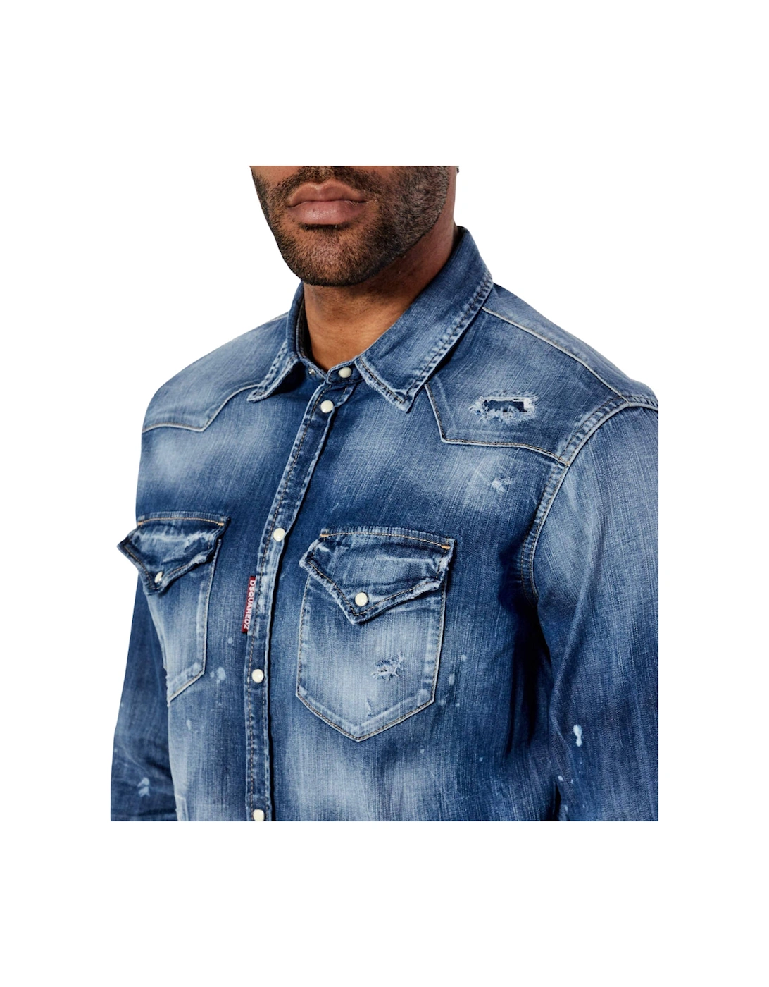 Cool Guy Western Shirt Navy Blue