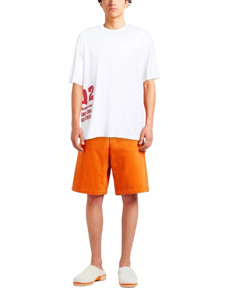 DQ2 Side Logo White T-Shirt