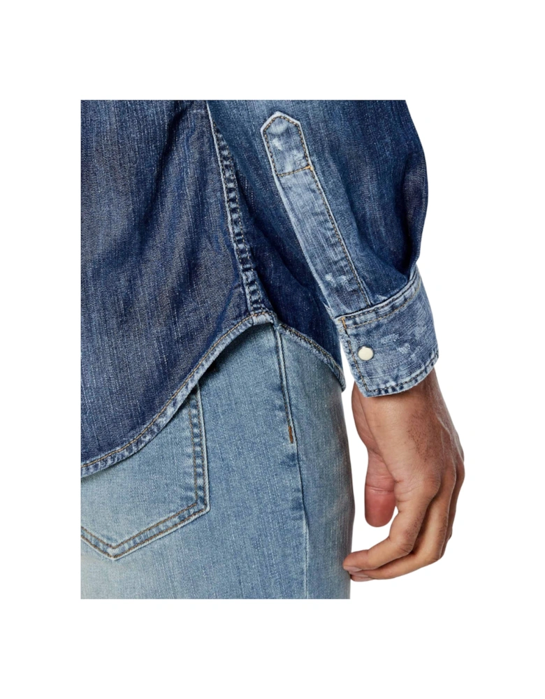 Cool Guy Western Shirt Navy Blue