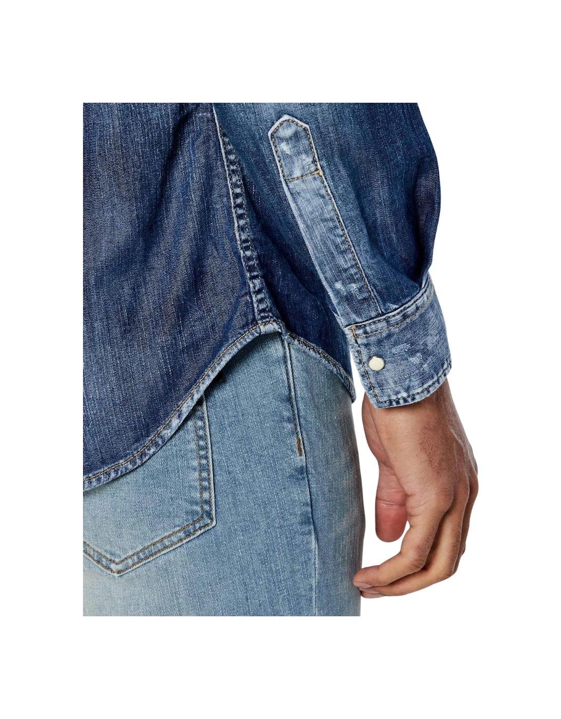 Cool Guy Western Shirt Navy Blue