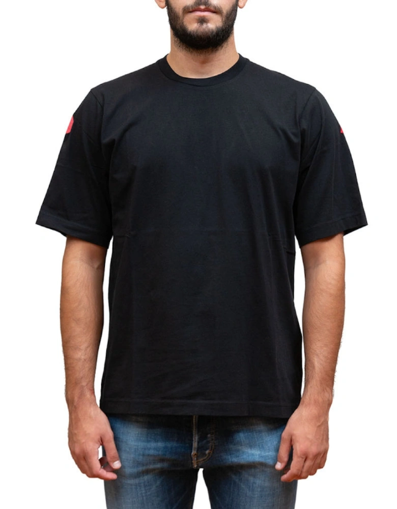 Large Horror Logo On Back Black T-Shirt