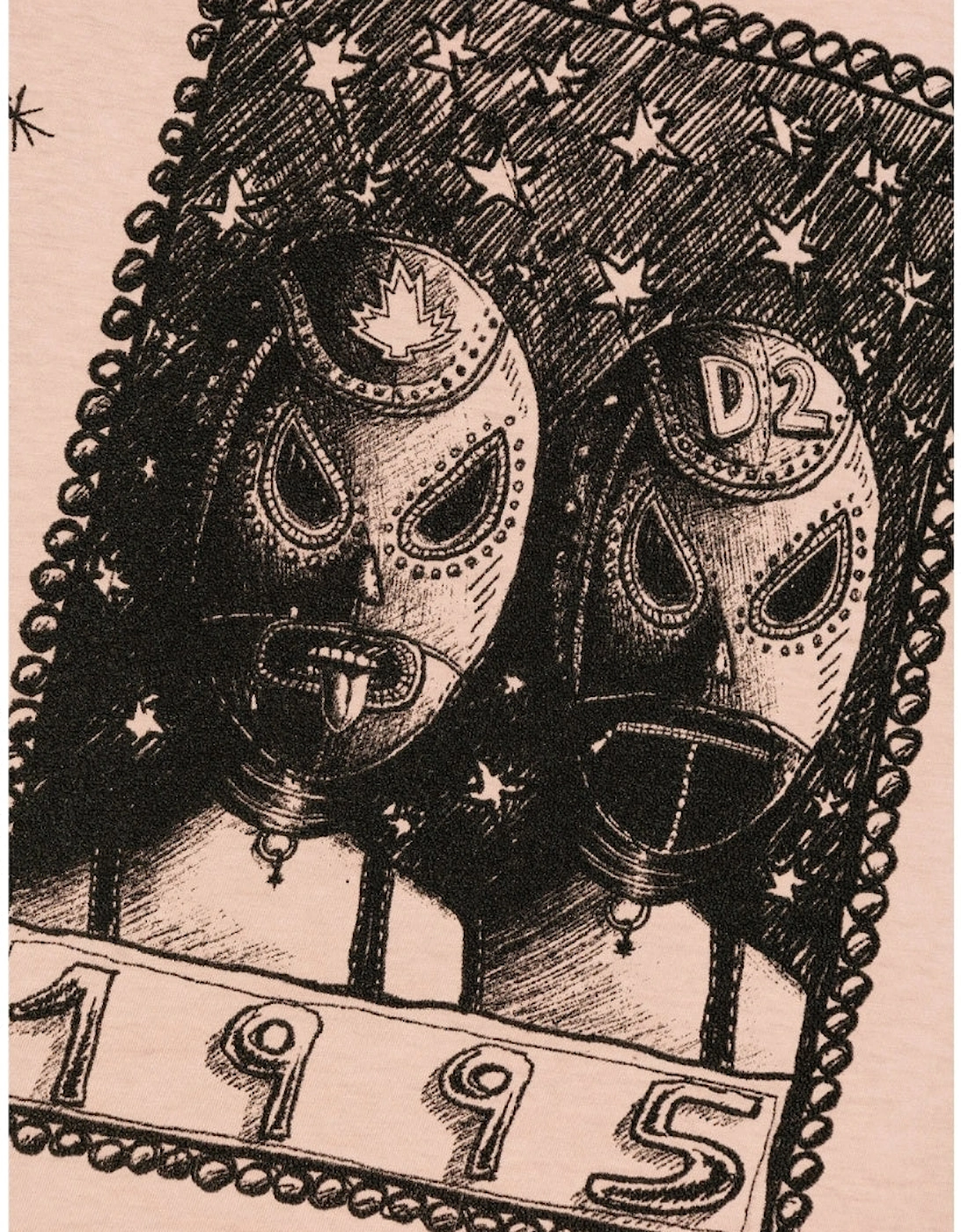 Overlay Graphic Loose Fit T-Shirt Dusty Antic Rose