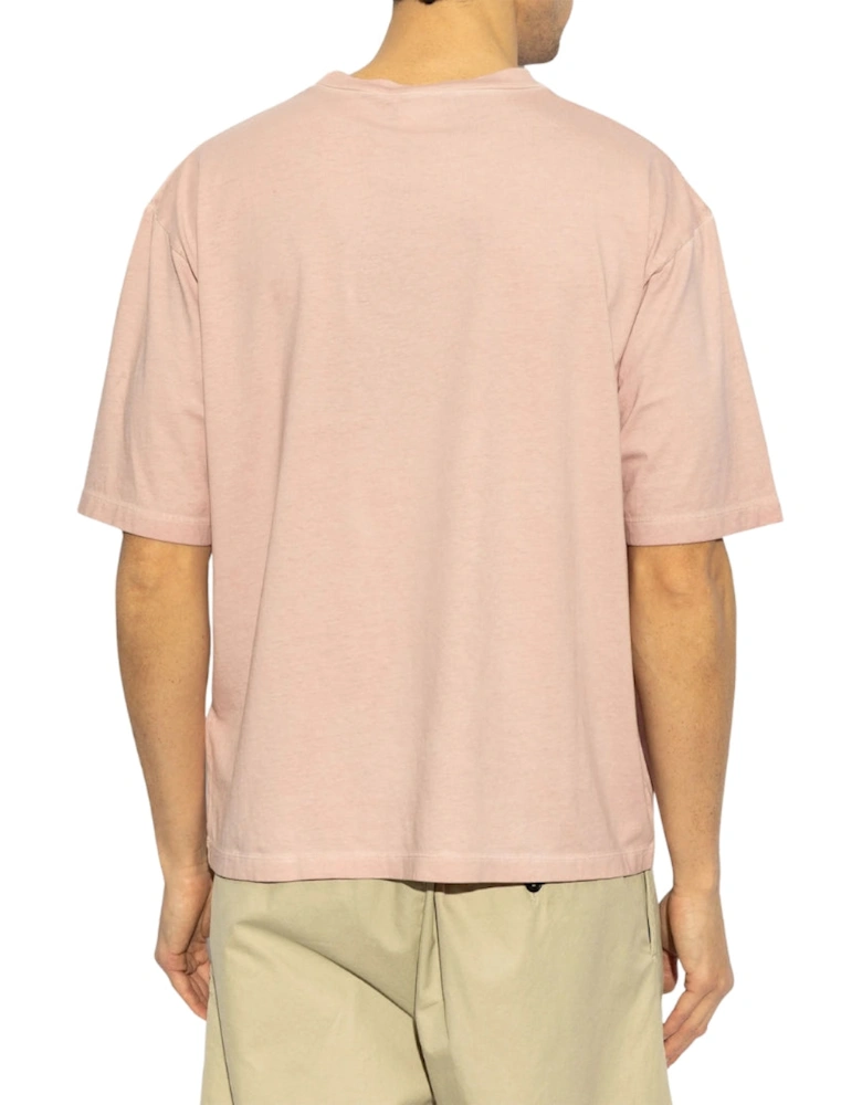 Overlay Graphic Loose Fit T-Shirt Dusty Antic Rose