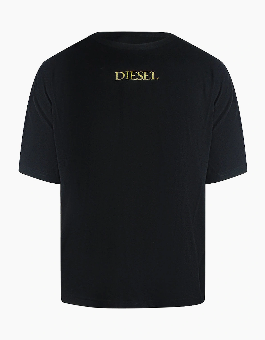 Diesel Men's Black Gold Logo T-Shirt  44 Xxl