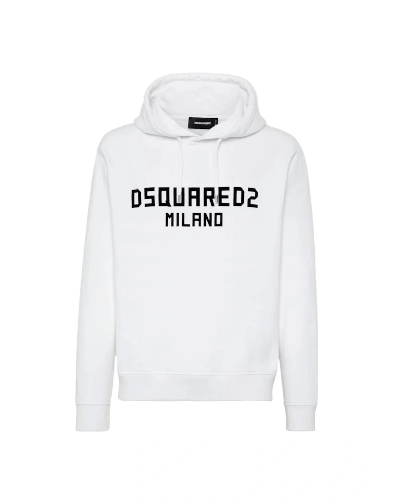 Milano Logo Cool Fit White Hoodie