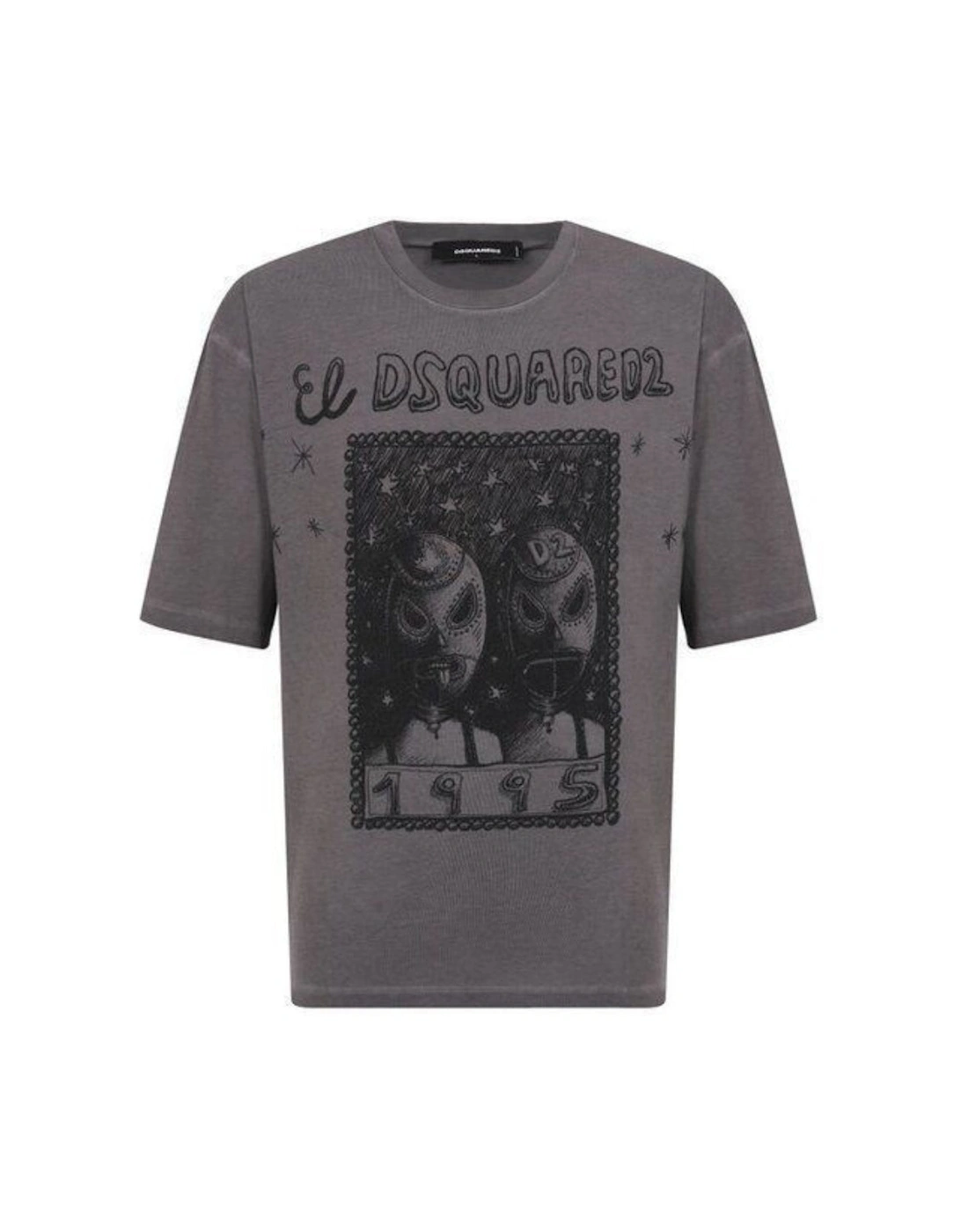El Graphic Loose Fit T-Shirt Charcoal Grey, 3 of 2