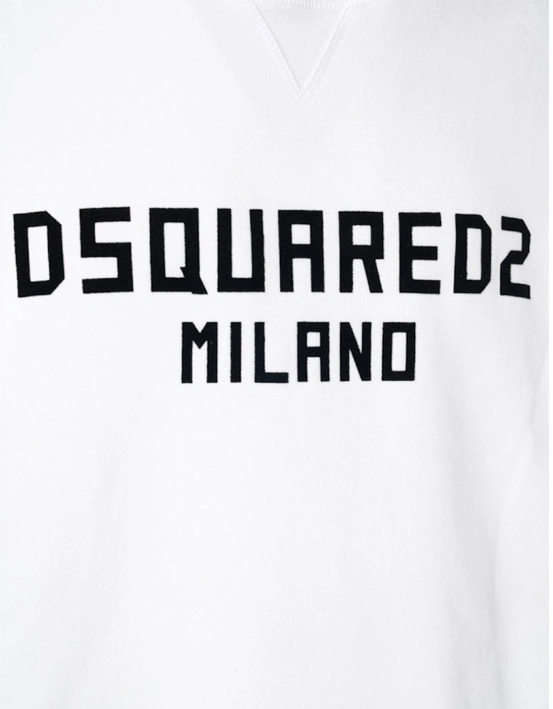 Milano Logo Cool Fit White Hoodie