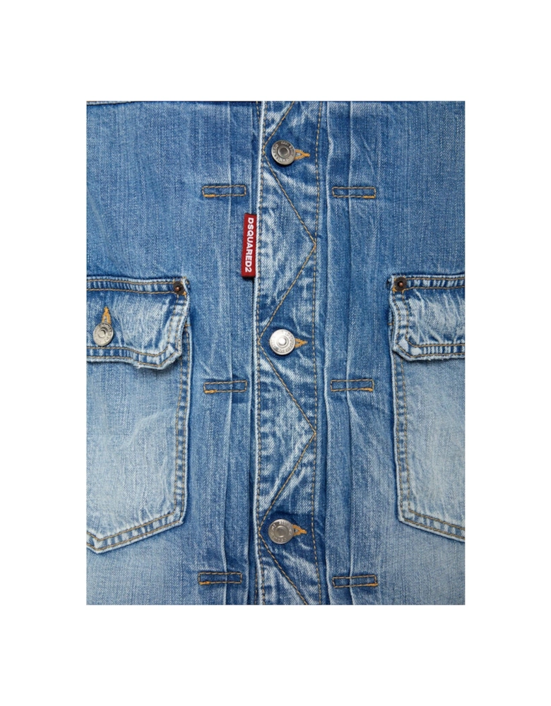 Heritage Boxy Denim Jacket Navy Blue