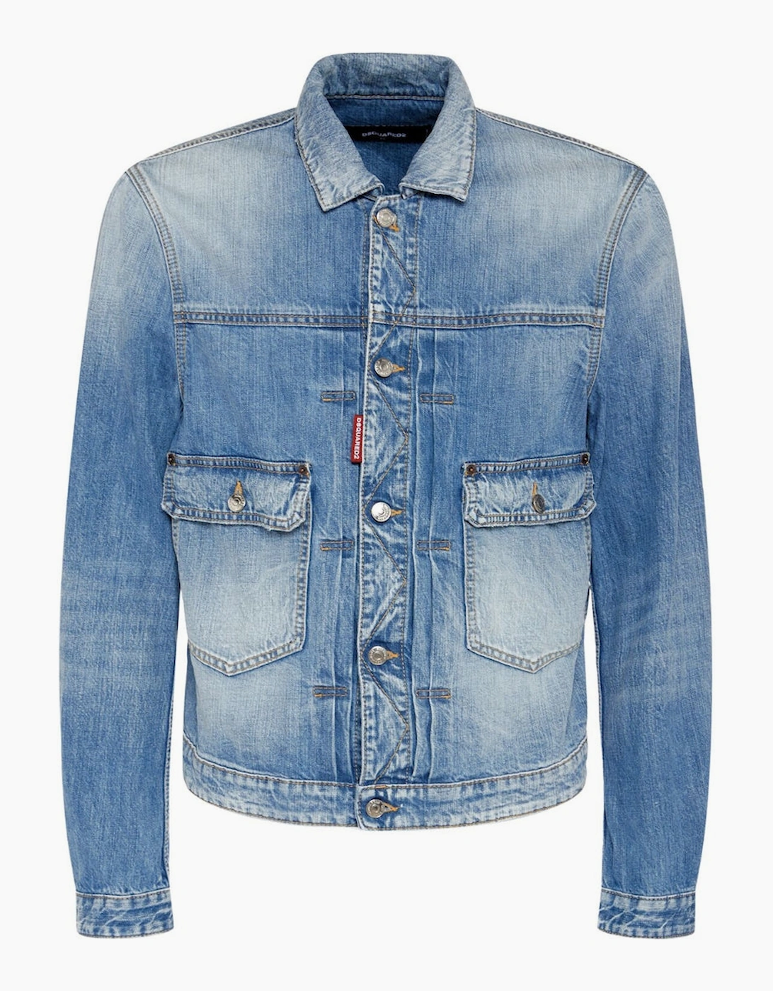 Dsquared2 Men's Blue Heritage Boxy Denim Jacket Navy - Size: 40/Regular
