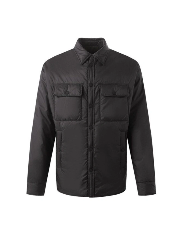 Light Puffer Shirt Black Jacket
