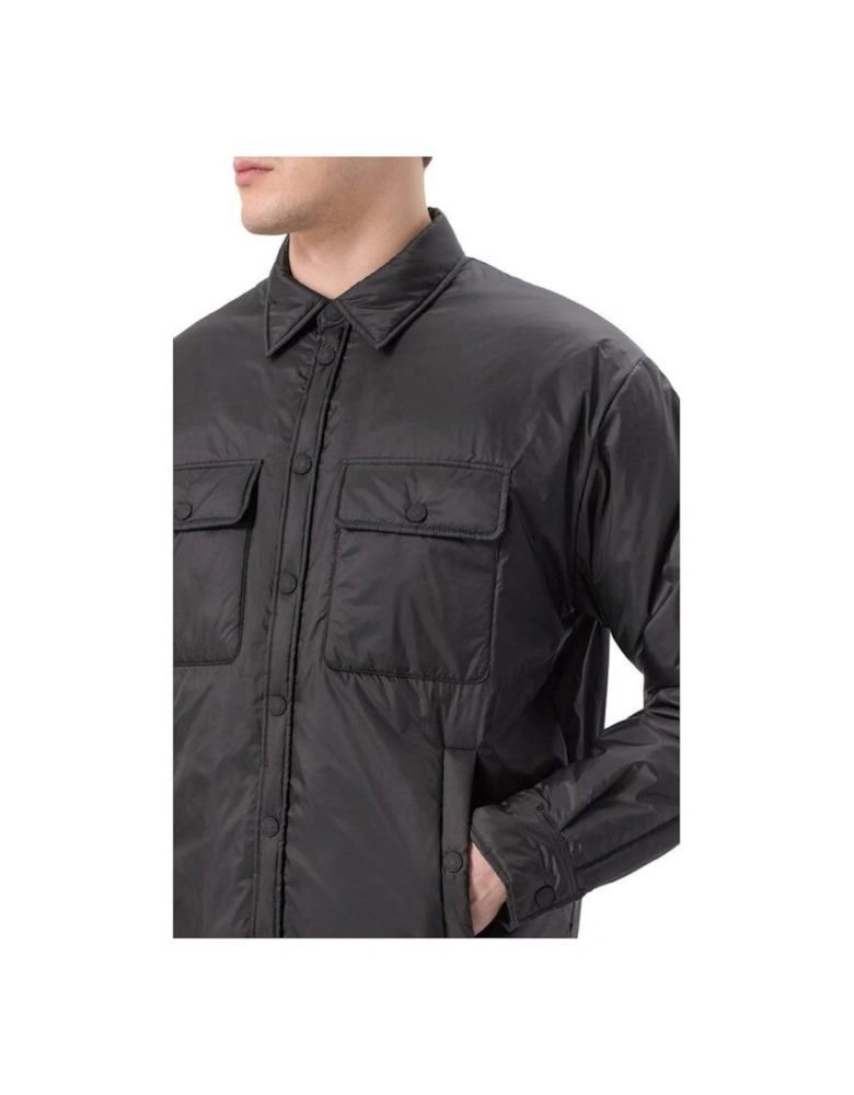 Light Puffer Shirt Black Jacket