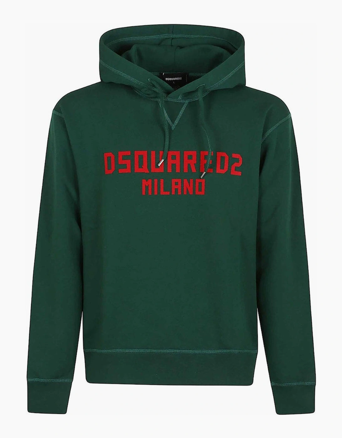 Dsquared2 Men's Green Milano Logo Cool Fit Hoodie  38 M
