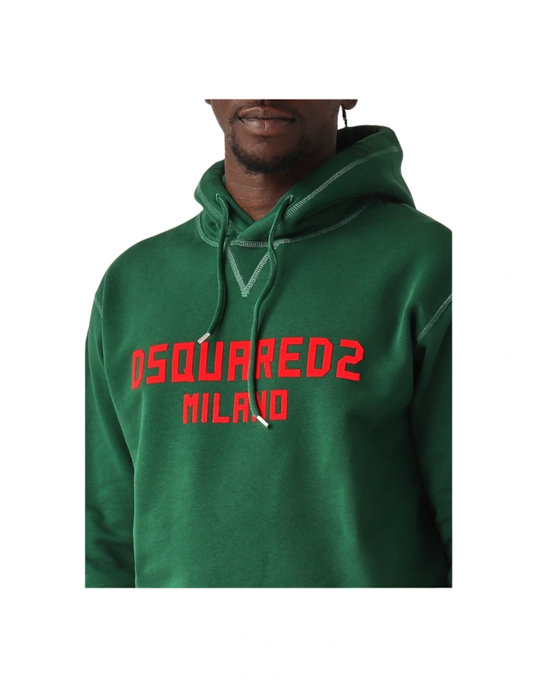 Milano Logo Cool Fit Green Hoodie