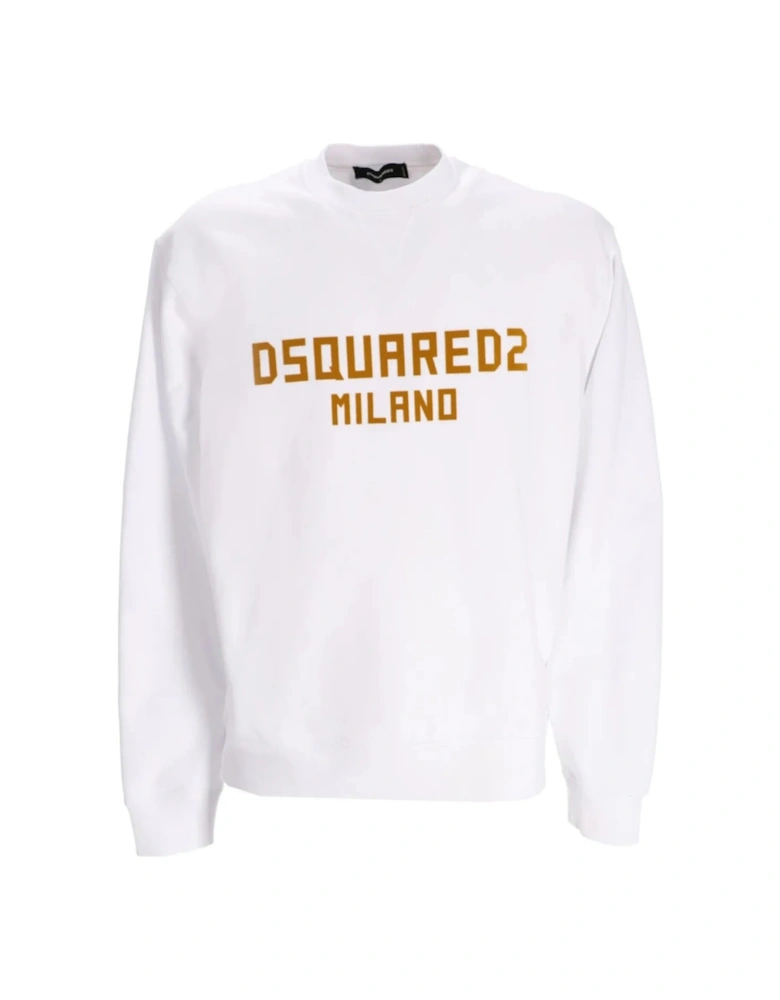 Milano Logo Cool Fit White Sweatshirt