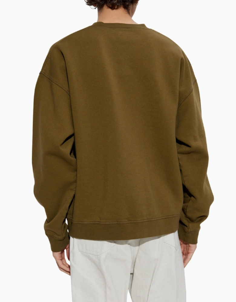 Pocket Logo Military Green Sweatshirt