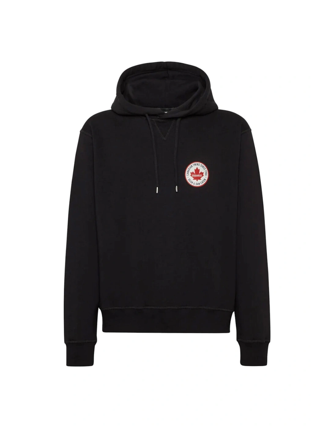 Maple Leaf Patch Logo Cool Fit Black Hoodie, 7 of 6