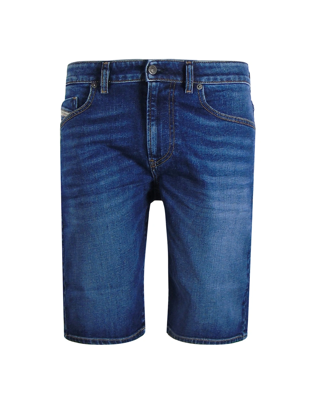 Slim-Short Blue Denim Shorts, 4 of 3