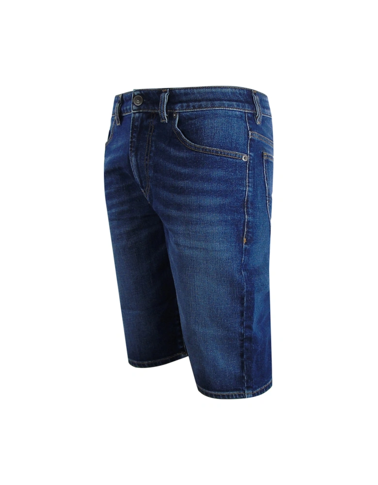 Slim-Short Blue Denim Shorts