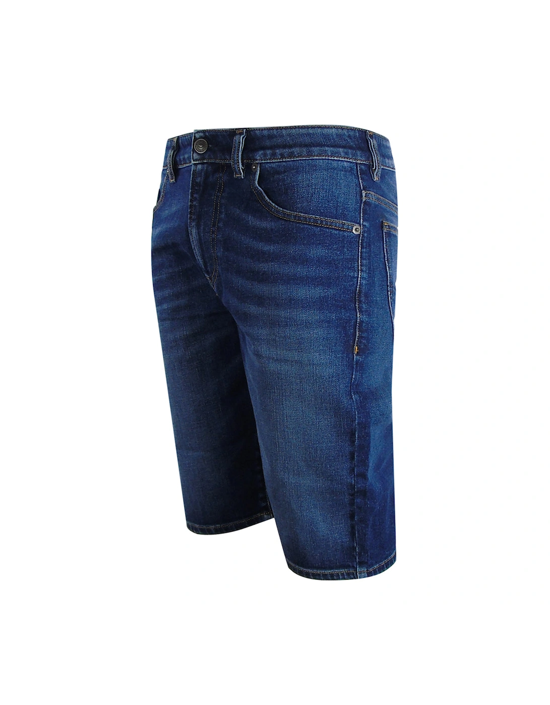 Slim-Short Blue Denim Shorts