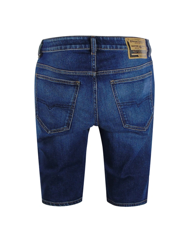 Slim-Short Blue Denim Shorts