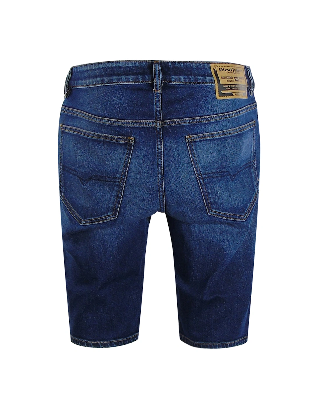 Slim-Short Blue Denim Shorts