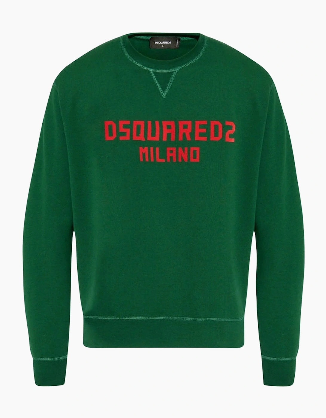 Dsquared2 Men's Green Milano Logo Cool Fit Sweatshirt  38 M