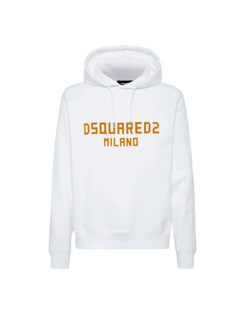 Milano Logo Cool Fit White Hoodie