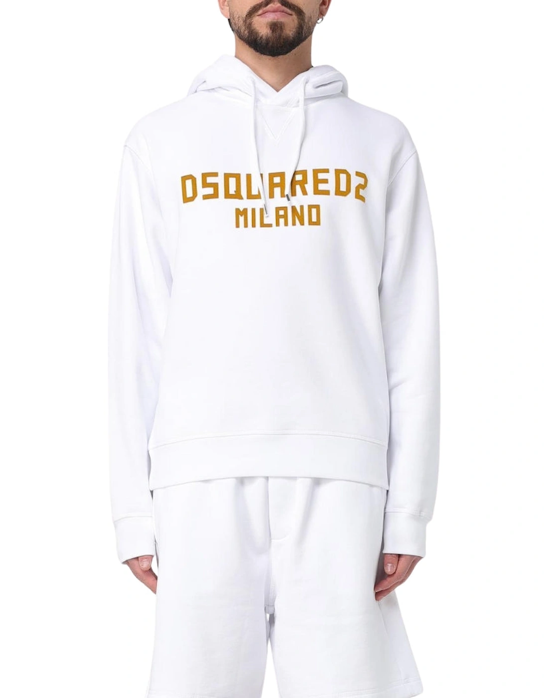 Milano Logo Cool Fit White Hoodie