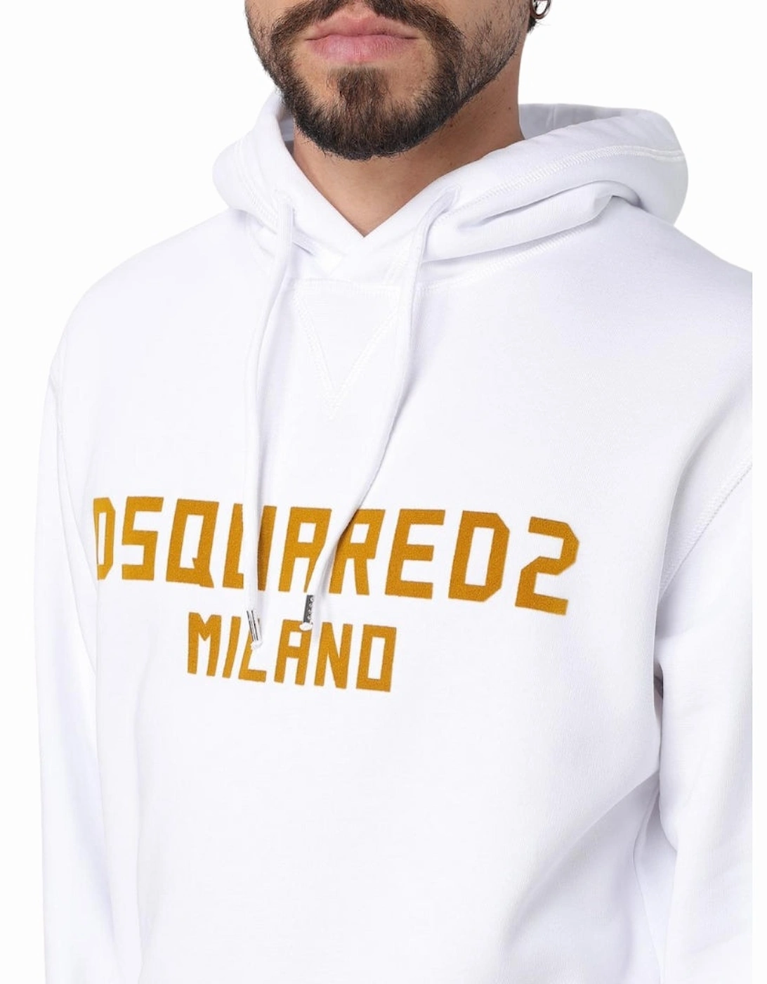 Milano Logo Cool Fit White Hoodie