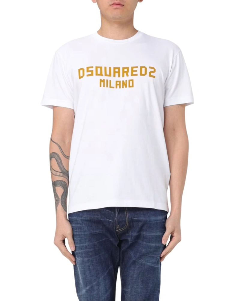Milano Logo Cool Fit White T-Shirt