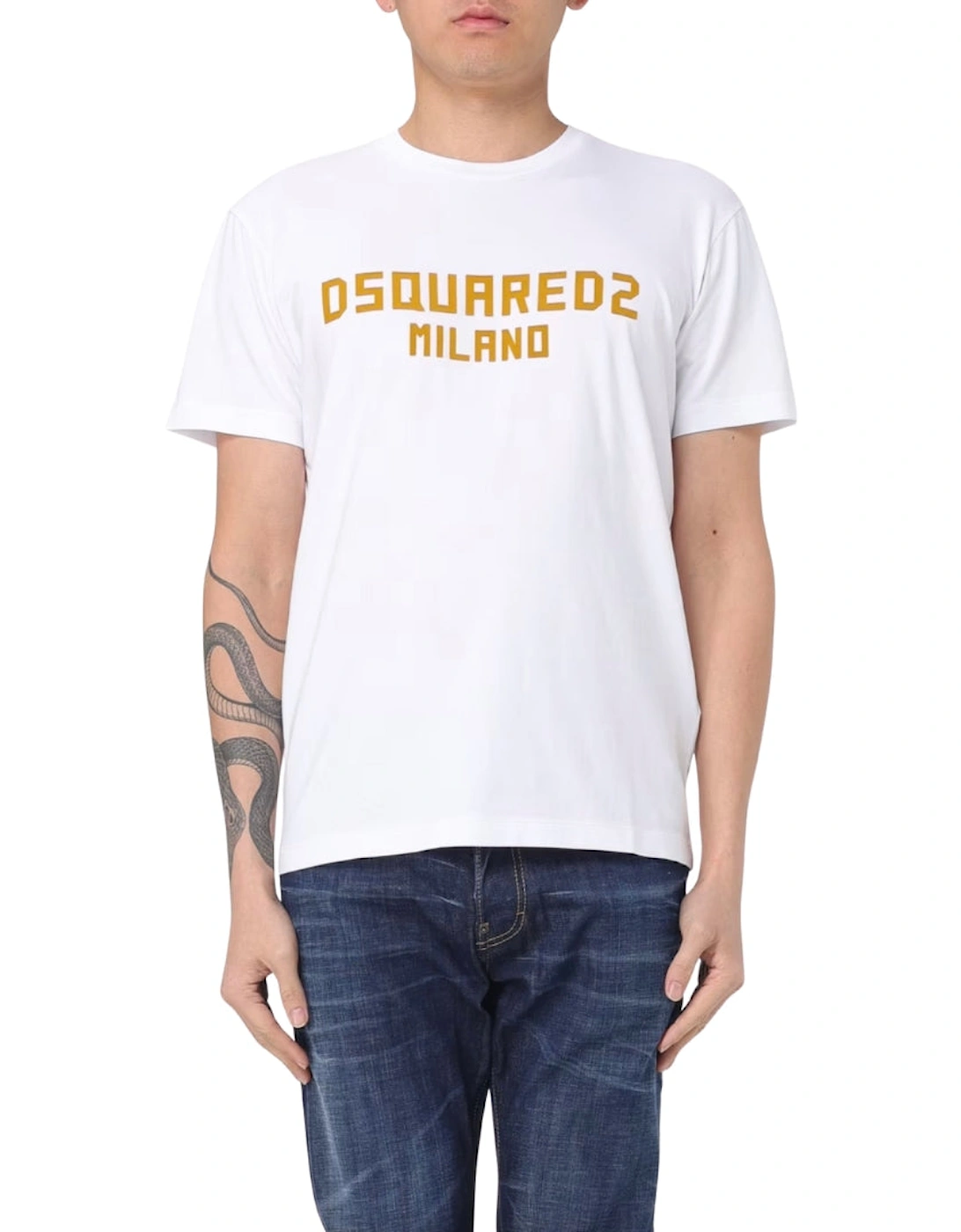Milano Logo Cool Fit White T-Shirt