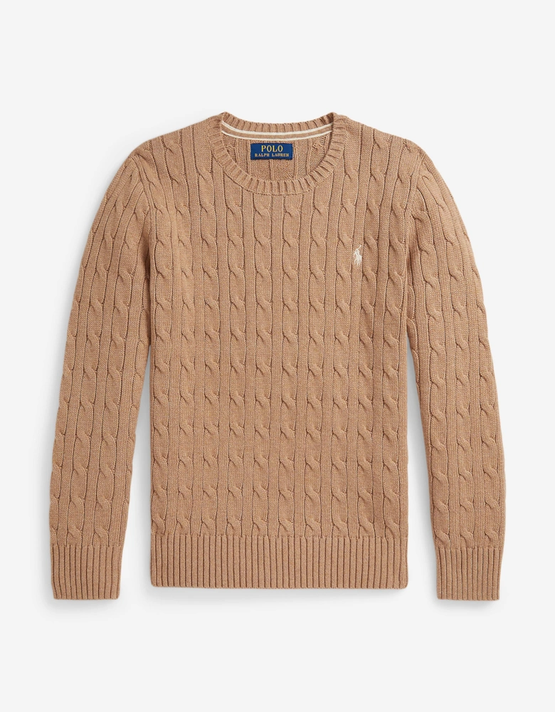 Boys Cable Knit Jumper in Beige