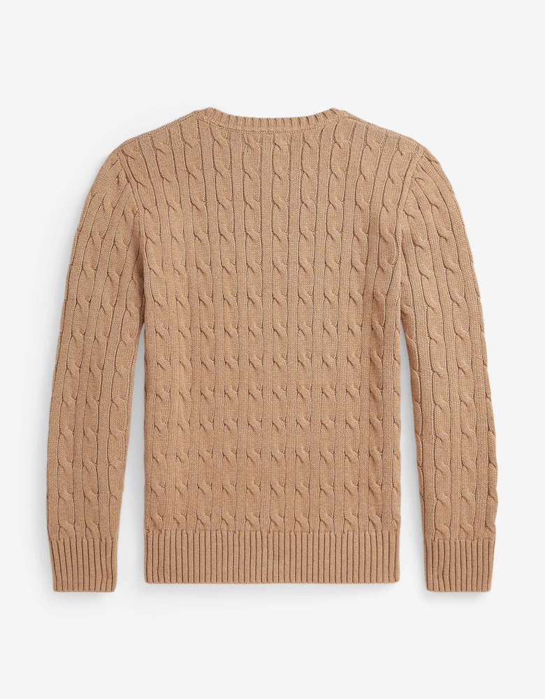 Boys Cable Knit Jumper in Beige