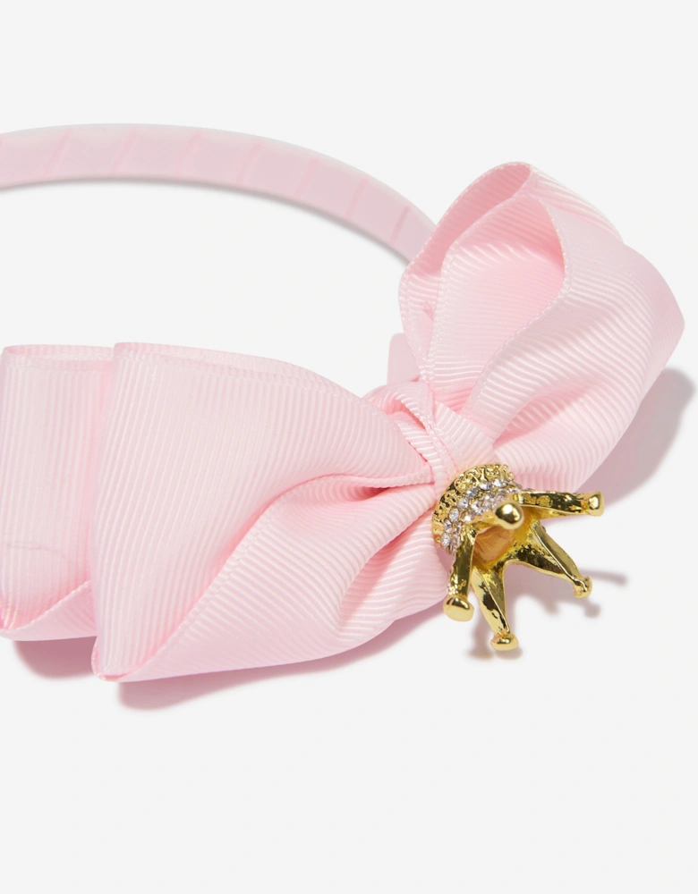 Angels Face Girls Crown Headband in Pink