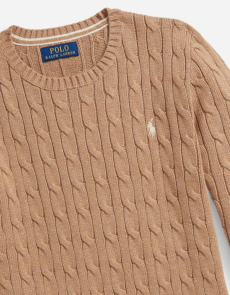 Boys Cable Knit Jumper in Beige