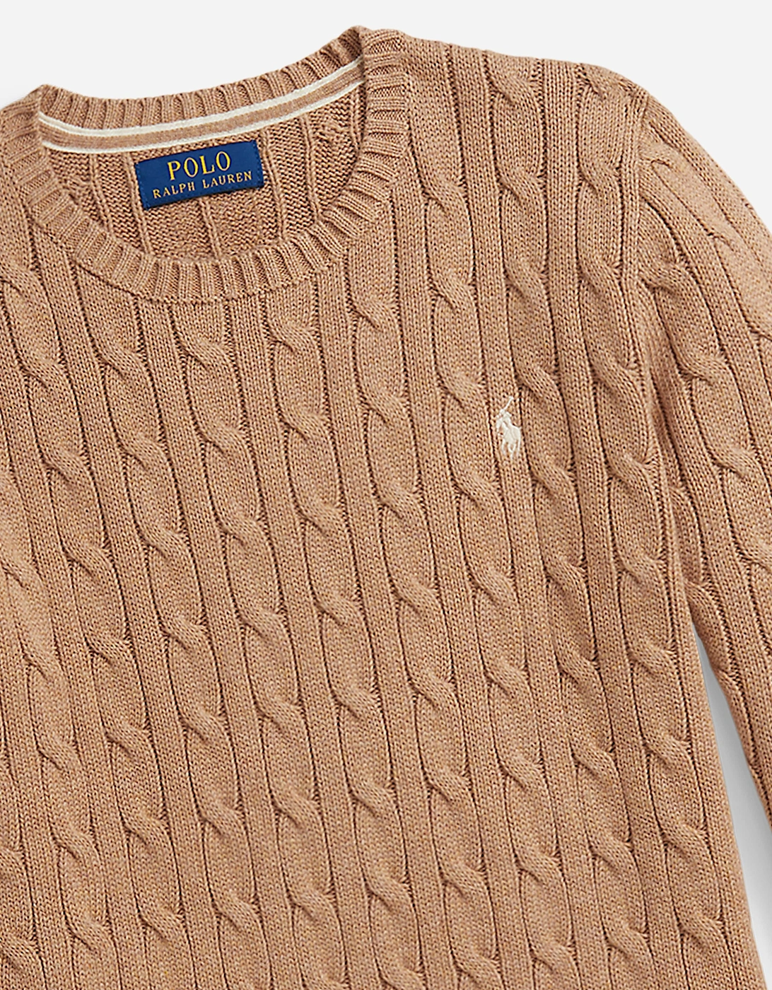 Boys Cable Knit Jumper in Beige